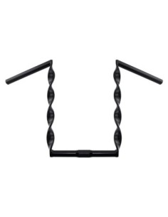 Flat Twisted Handlebar 15 25.4mm Black.